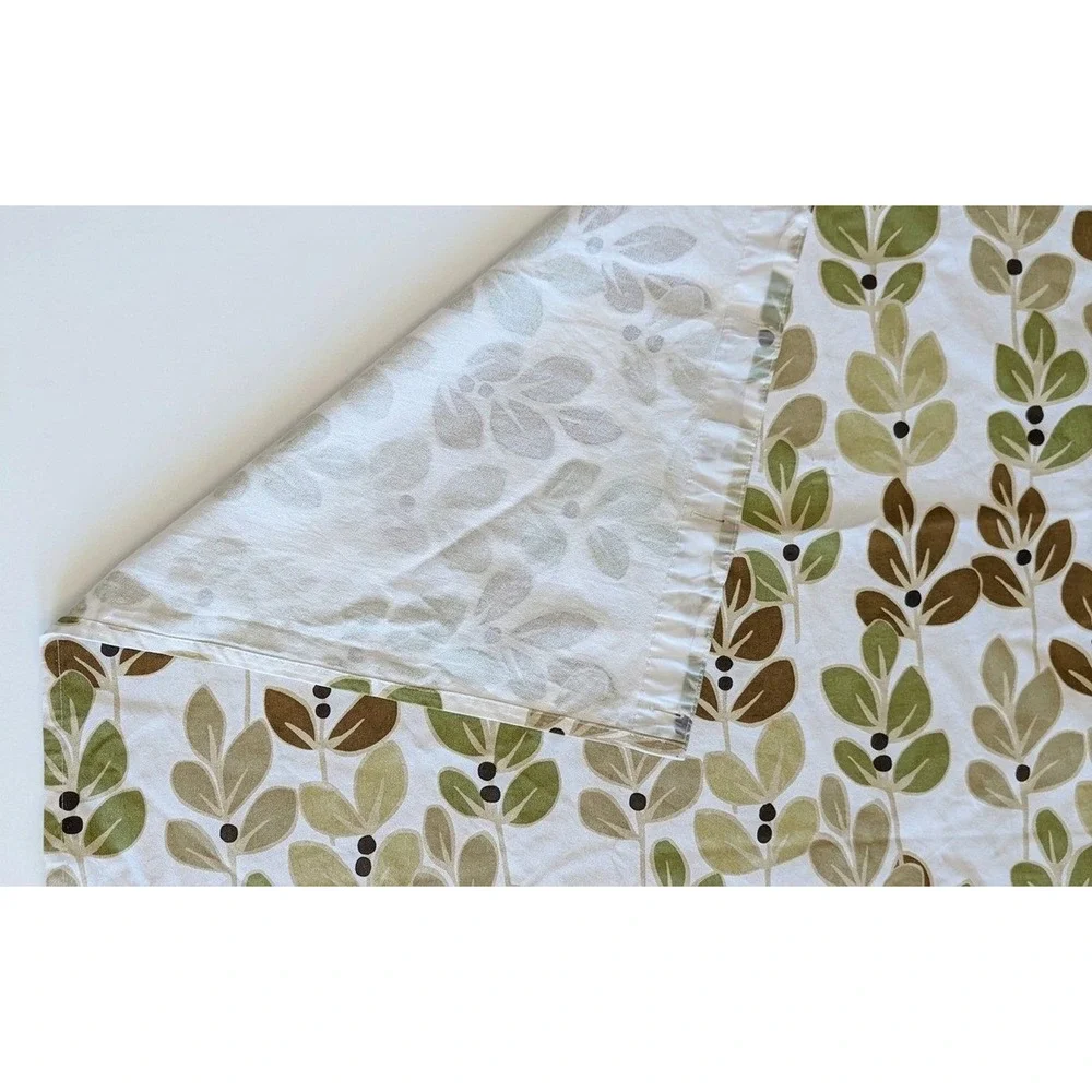 PERI Home Planty Shower Curtain, 100% Cotton, Earth Tones, Standard Size